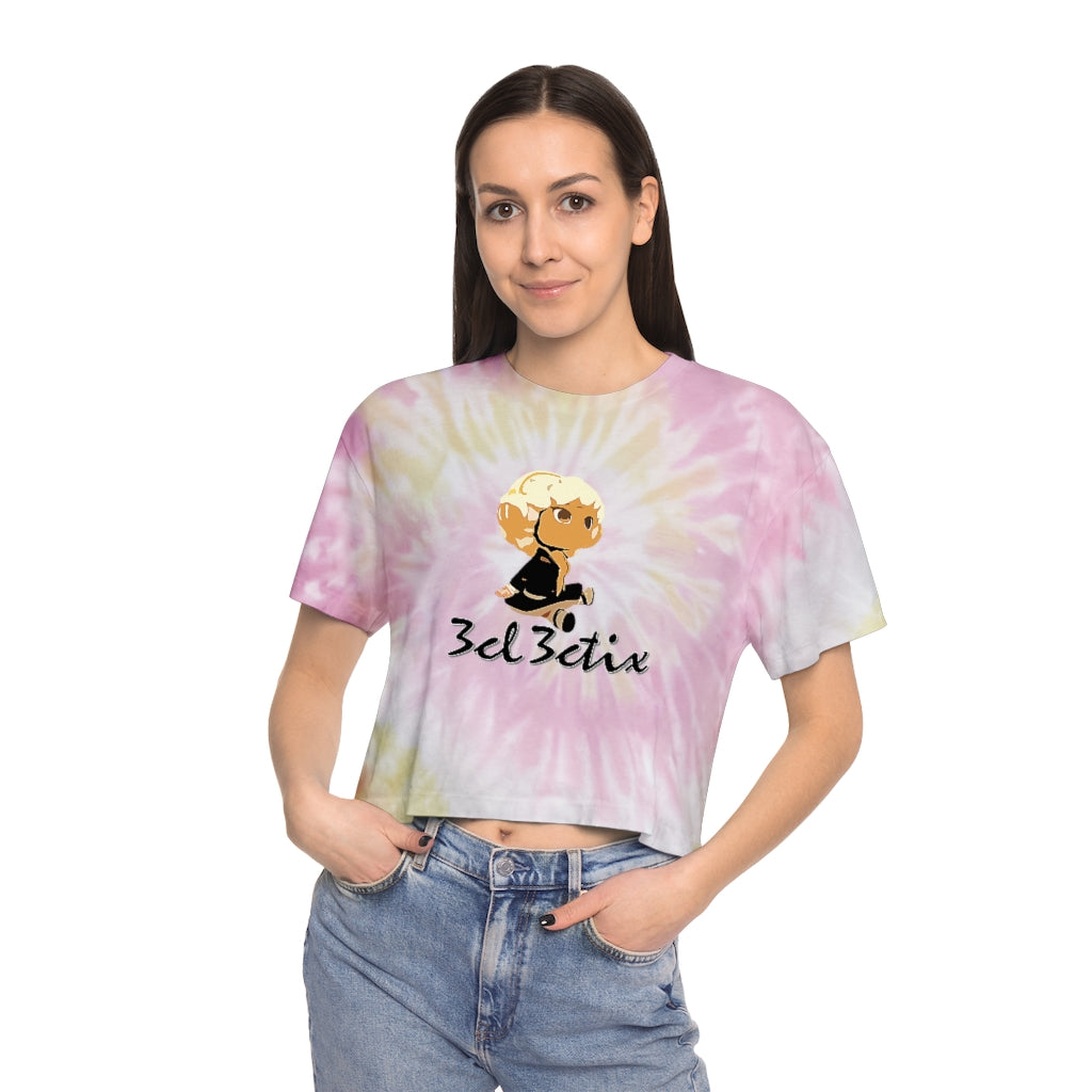 Branded Women's Tie-Dye Crop Tee