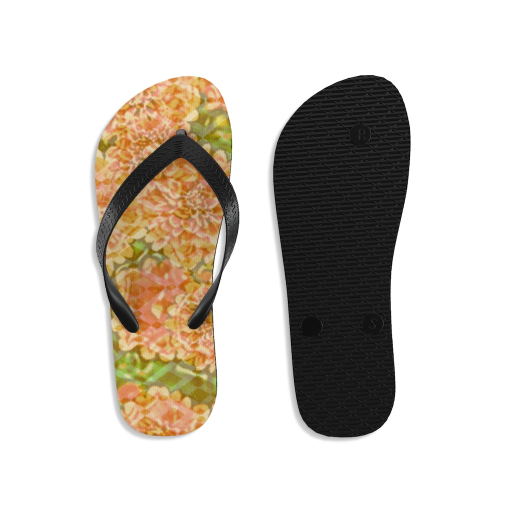 Faded Floral Unisex Flip-Flops