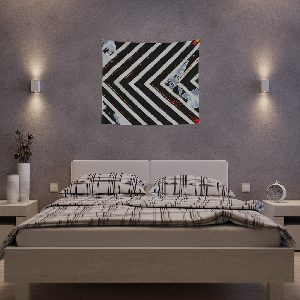 Stripped Printed Wall Tapestry