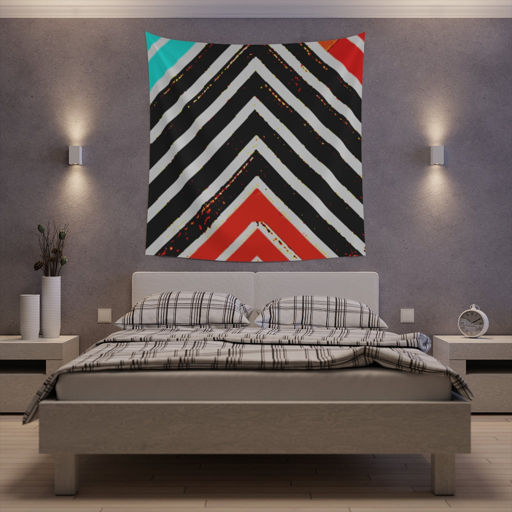 Abstract Stripped Printed Wall Tapestry