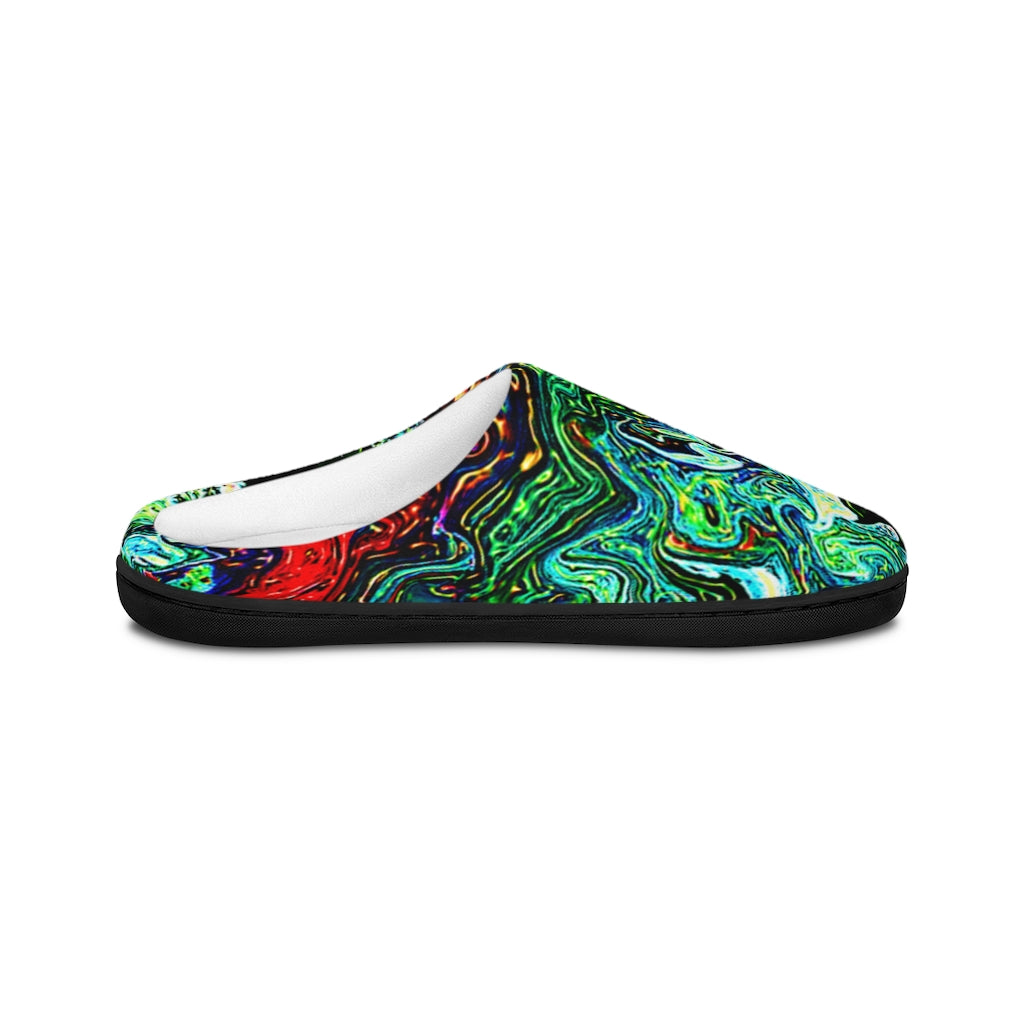 CDEJ Dark Green Marble Indoor Slippers