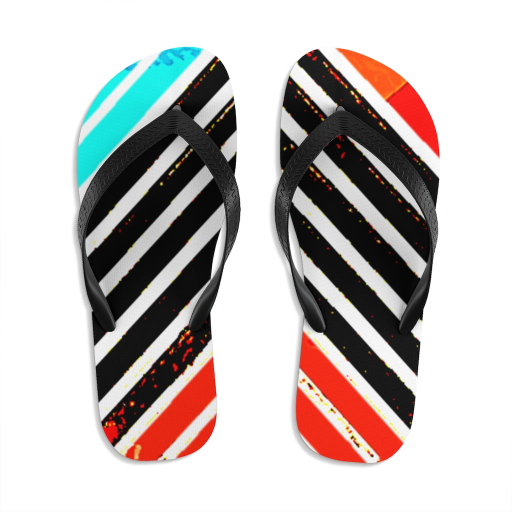 Special Stripped Unisex Flip-Flops