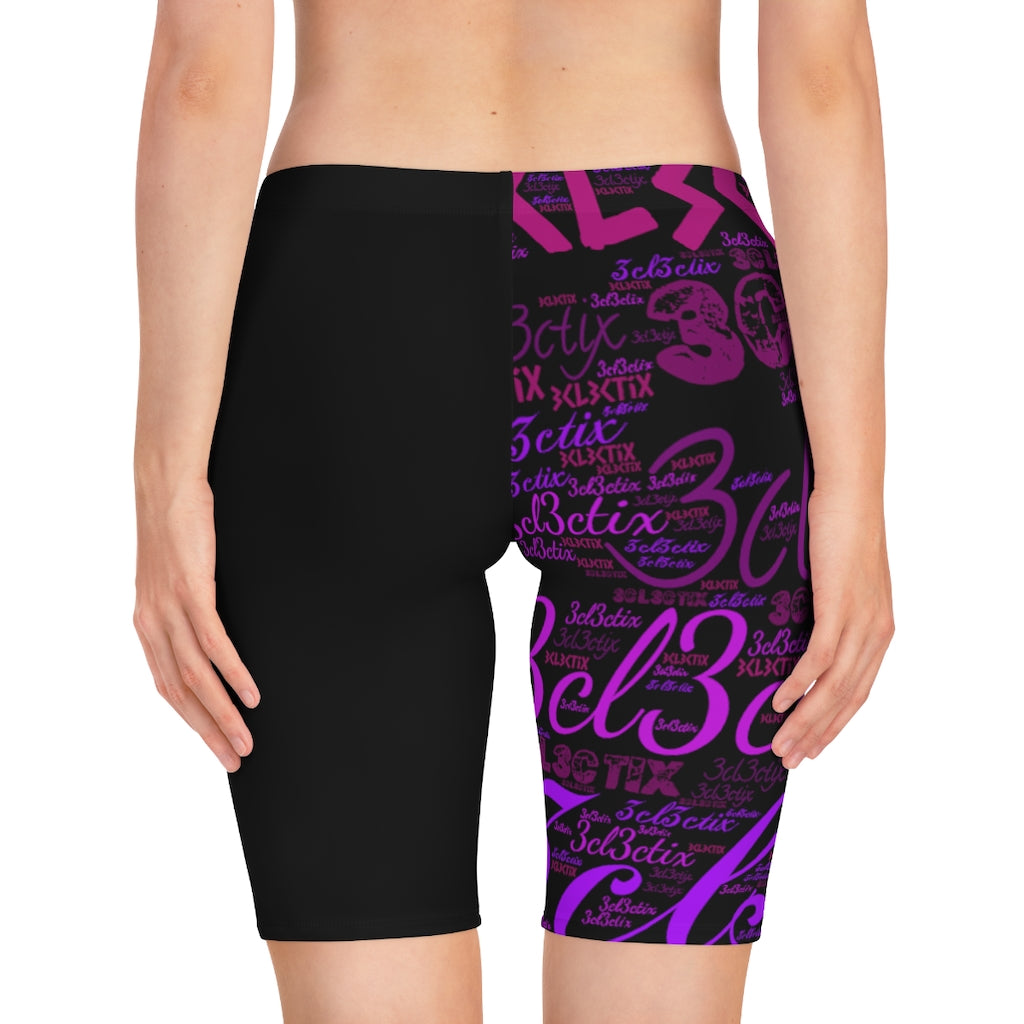 Black Branded Women's Bike Shorts