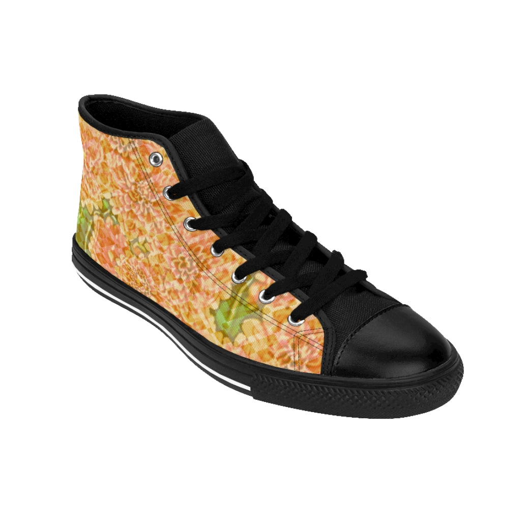 Branded faded floral Women's High-top Sneakers