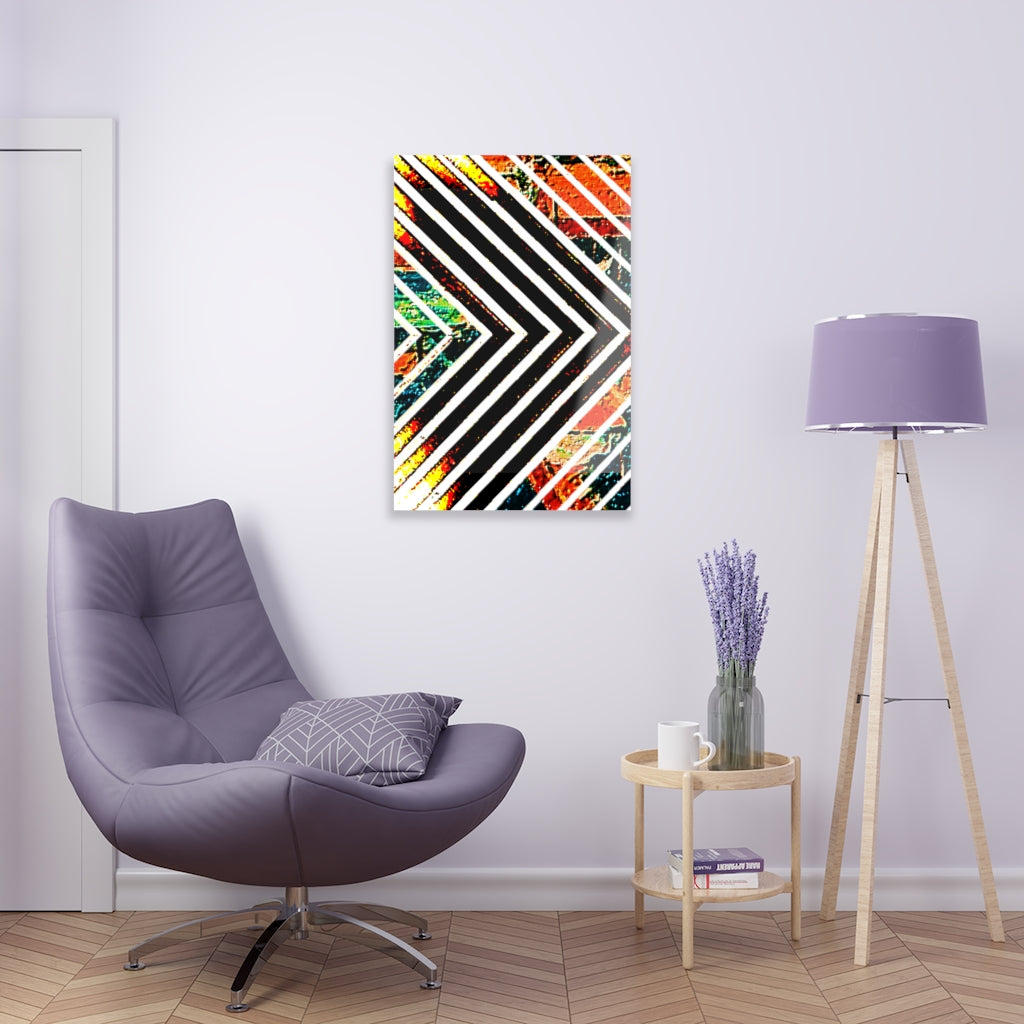 Multi-Colored Striped Acrylic Prints