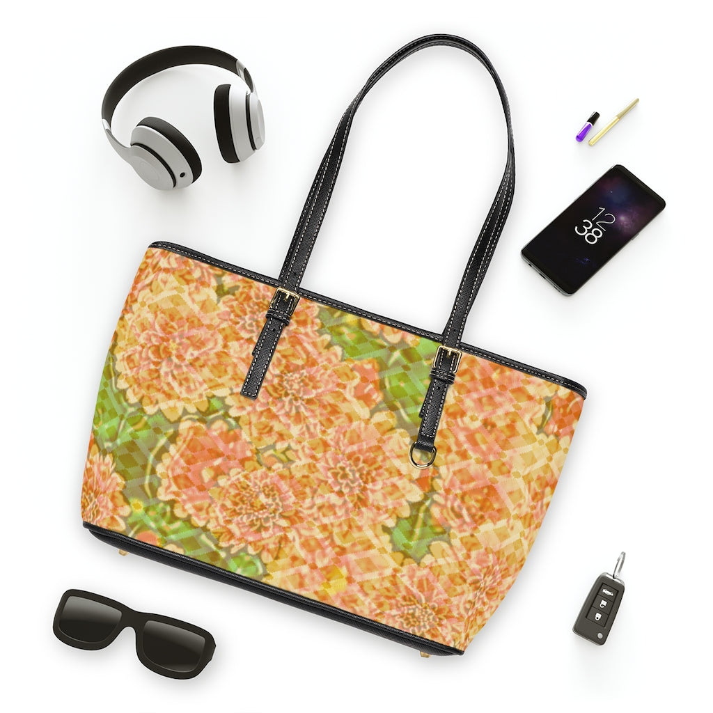 Floral PU Leather Shoulder Bag