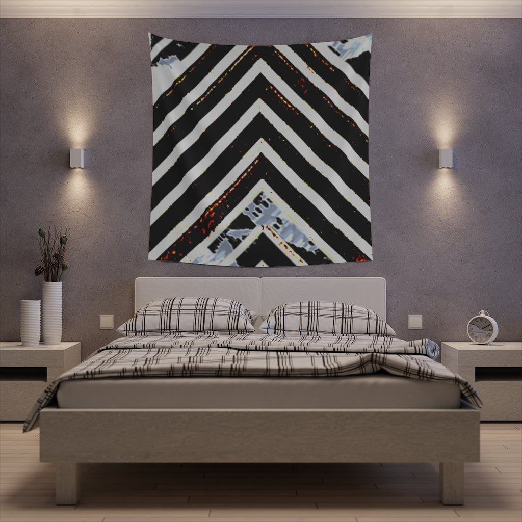 Stripped Printed Wall Tapestry