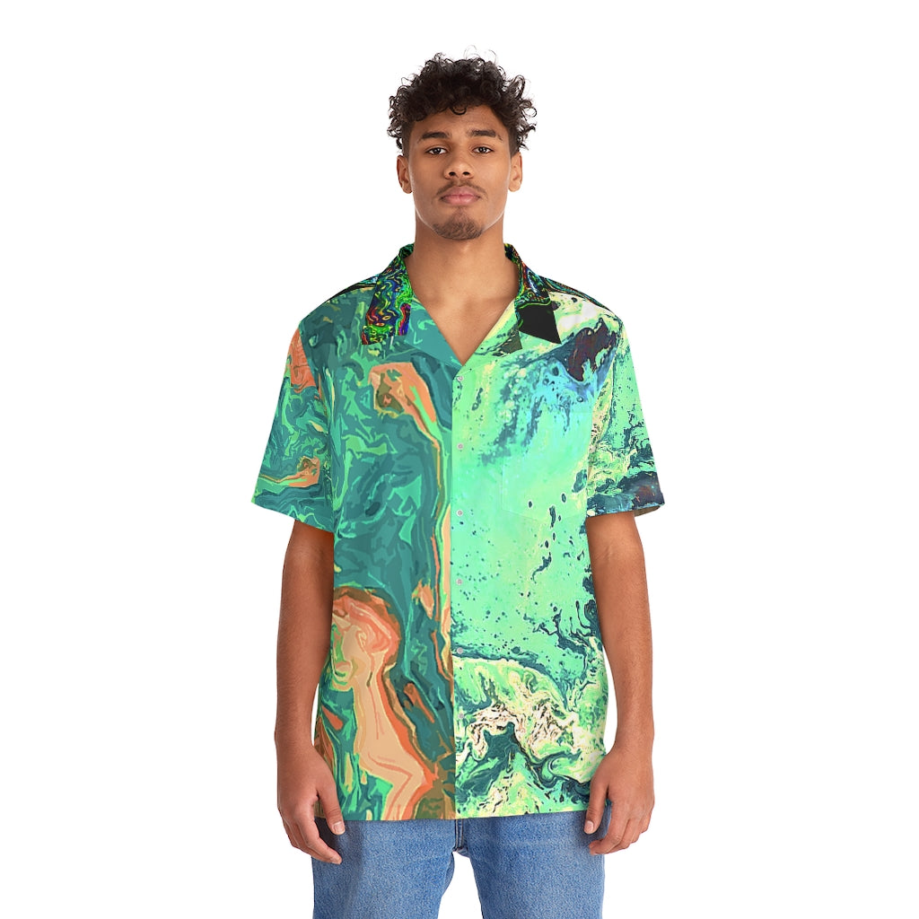 CDEJ Green Marble Men's Hawaiian Shirt