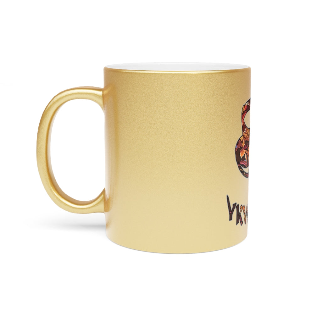 Graphic "Coffee" Metallic Mug (Silver\Gold)