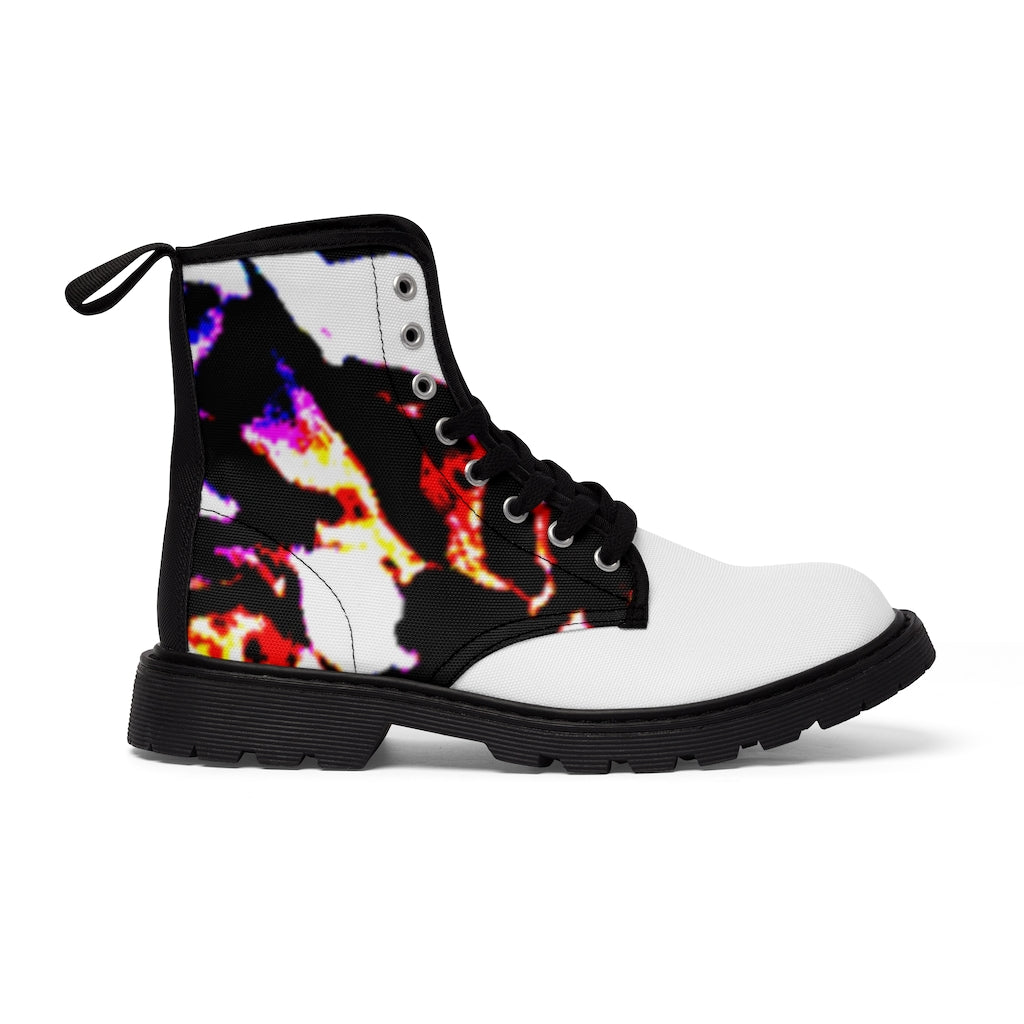 Floral Men's Canvas Boots