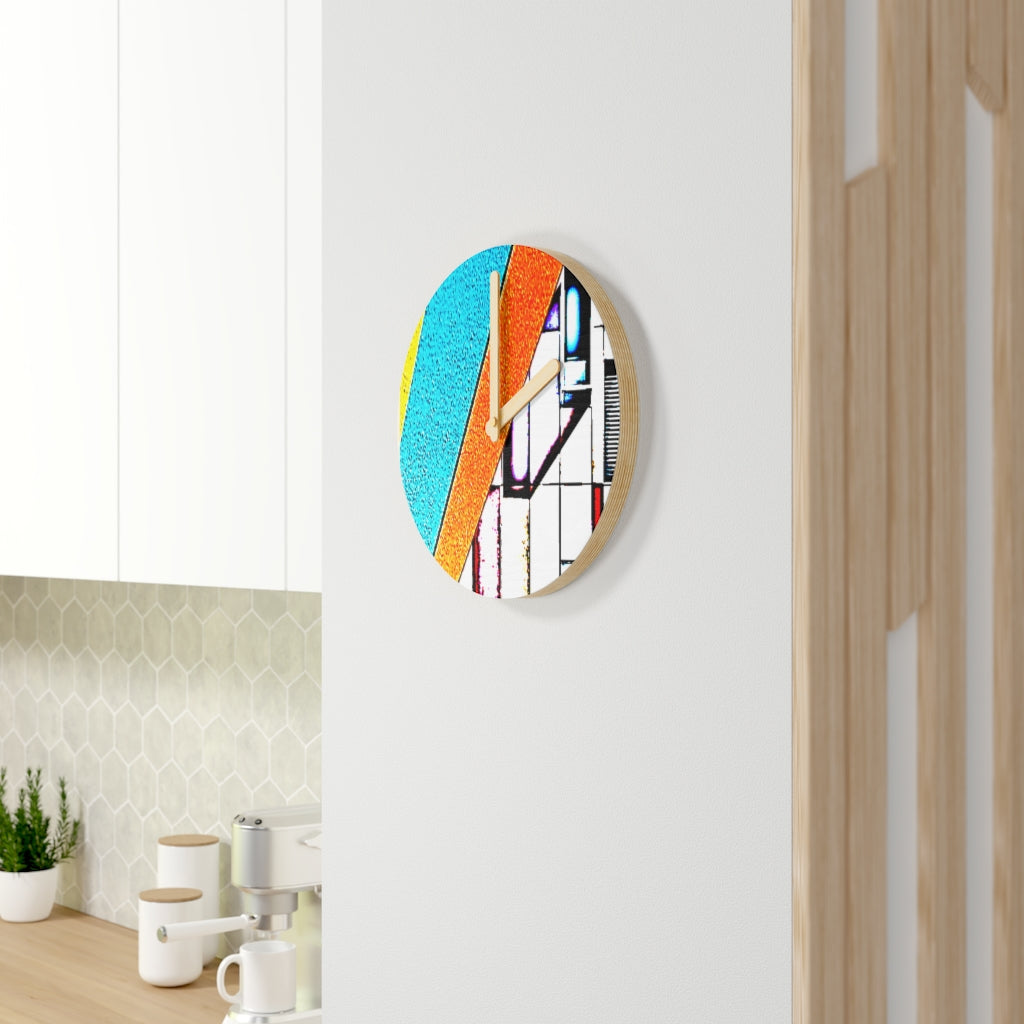 Abstract Wooden Wall Clock