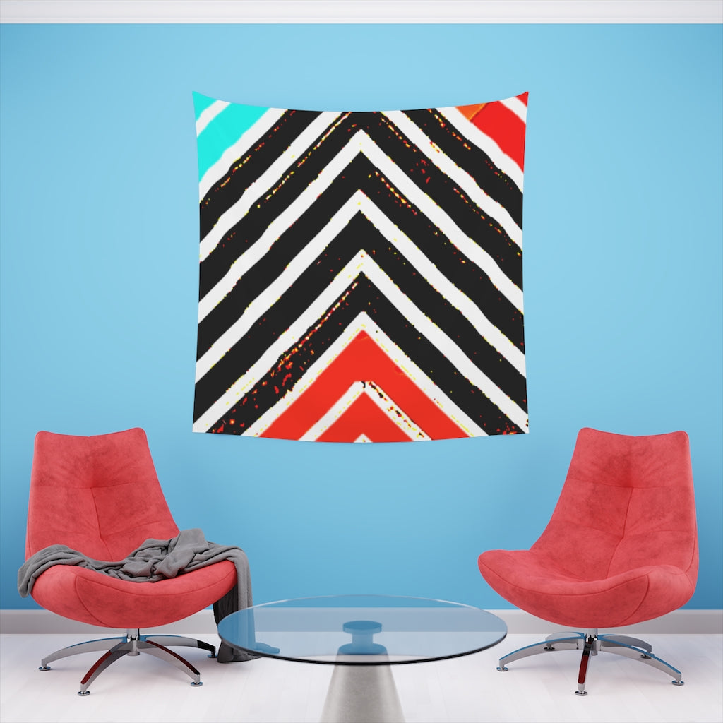 Abstract Stripped Printed Wall Tapestry