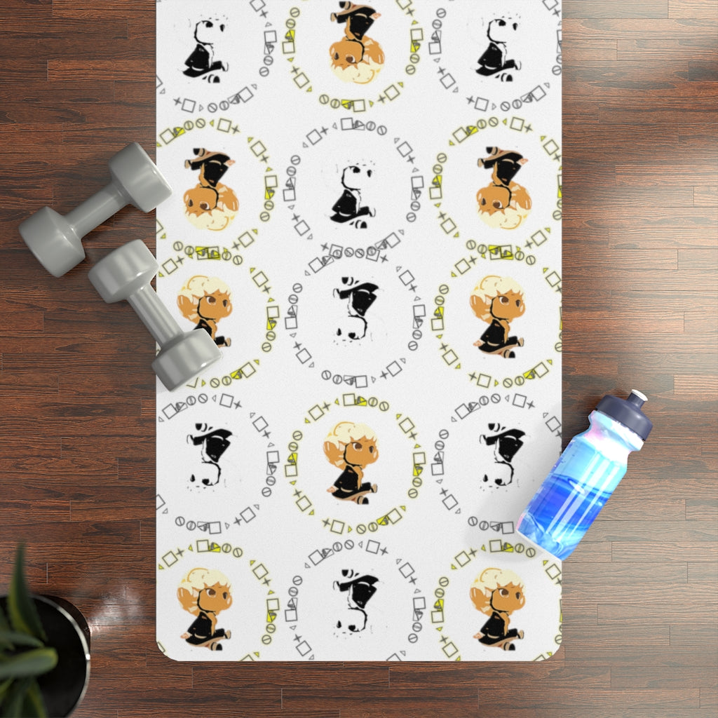 Logo Patterned Rubber Yoga Mat