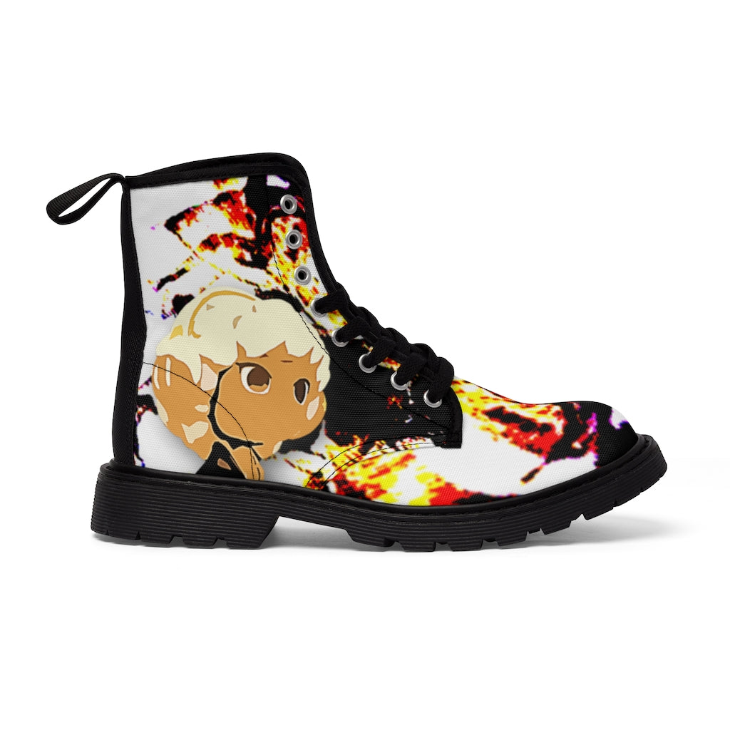 Branded Floral Women's Canvas Boots