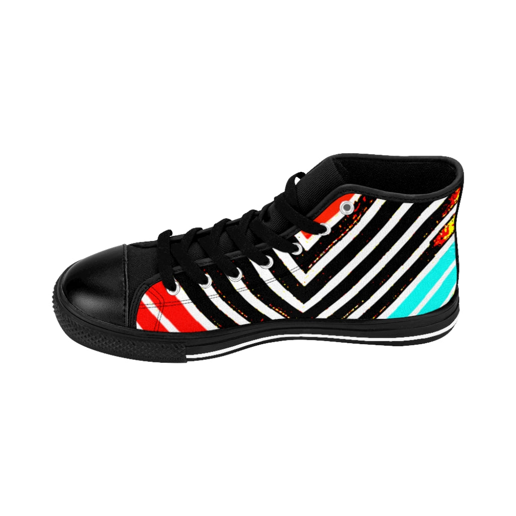 Multi-Stripped Men's High-top Sneakers