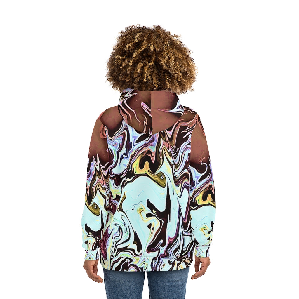 CDEJ Turquoise Marble AOP Fashion Hoodie