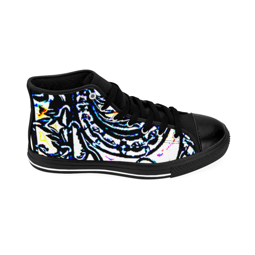 Faux Baroque Print Women's High-top Sneakers