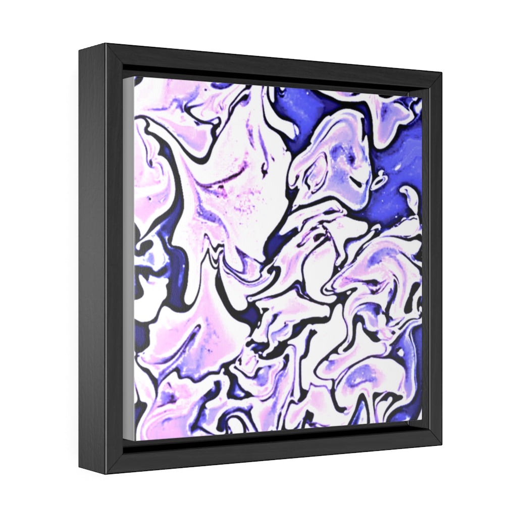 CDEJ Purple Marble Gallery Canvas Wraps, Square Frame