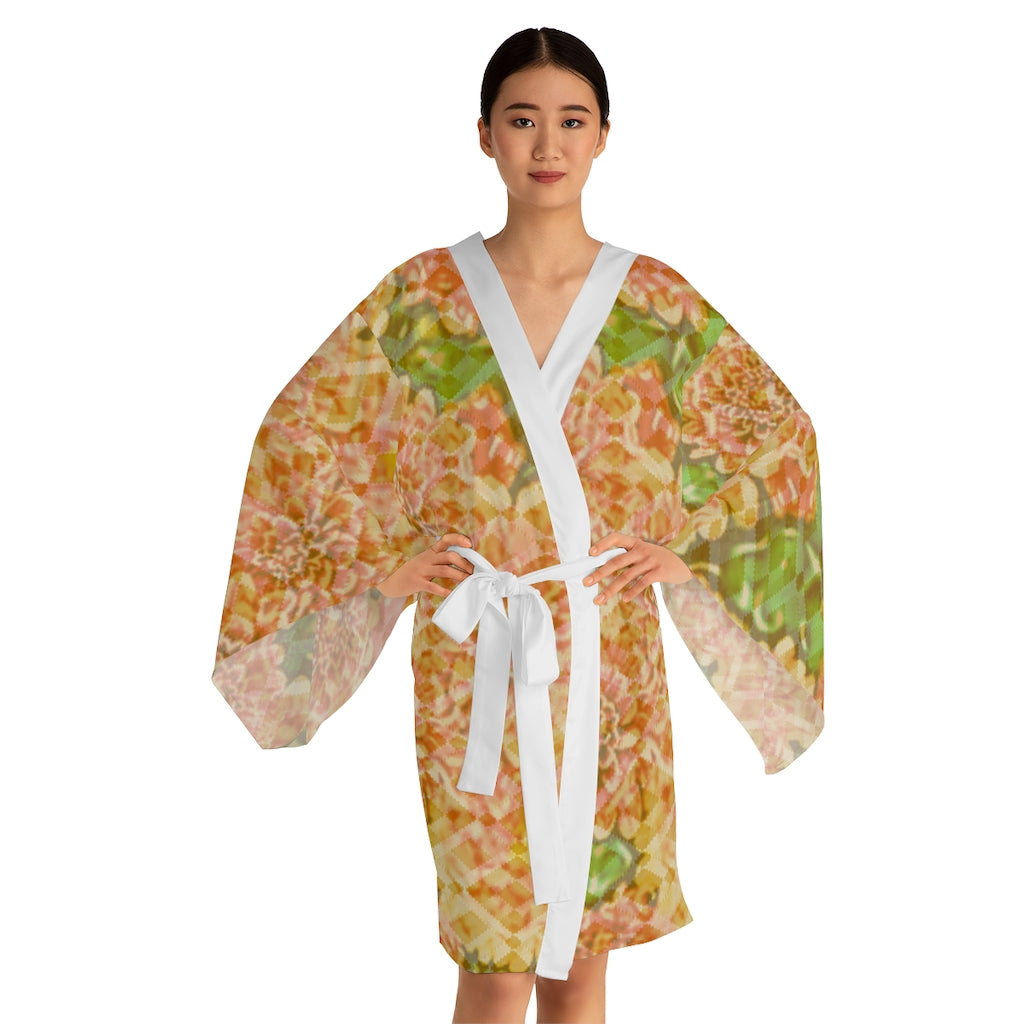 Floral Long Sleeve Kimono Robe