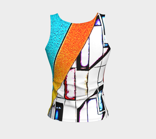 abstract fitted tank top