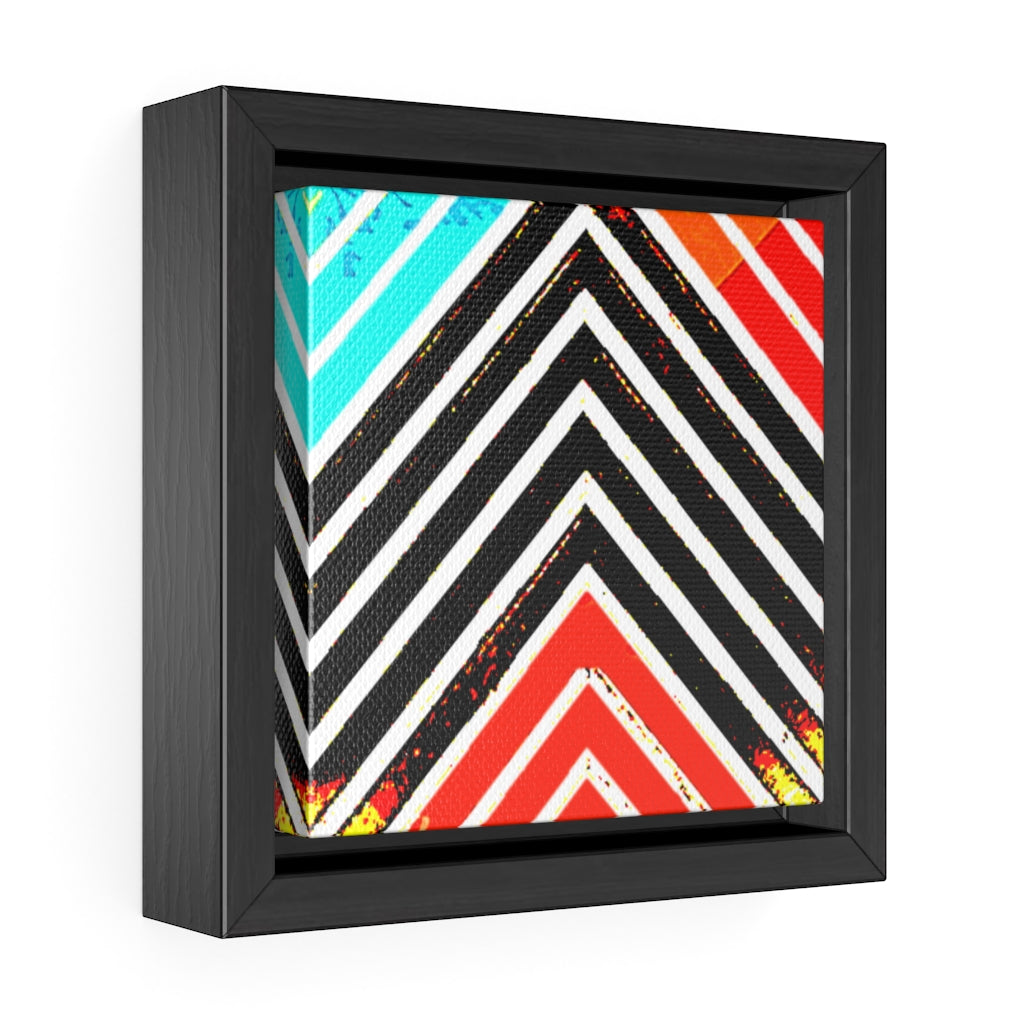 Abstract Stripped Gallery Canvas Wraps, Square Frame