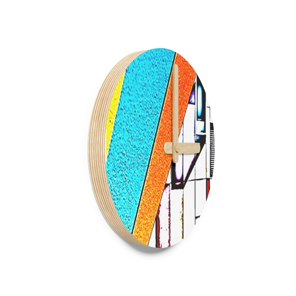 Abstract Wooden Wall Clock