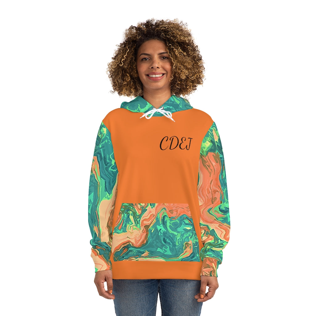 CDEJ Green Marble AOP Fashion Hoodie