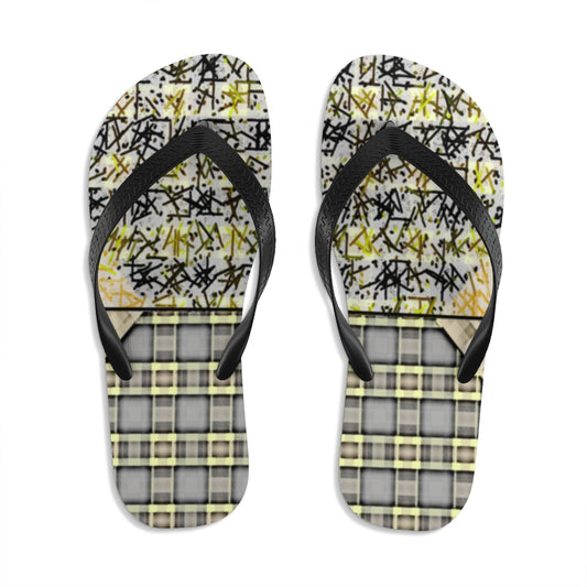 Patchwork Plad Unisex Flip-Flops