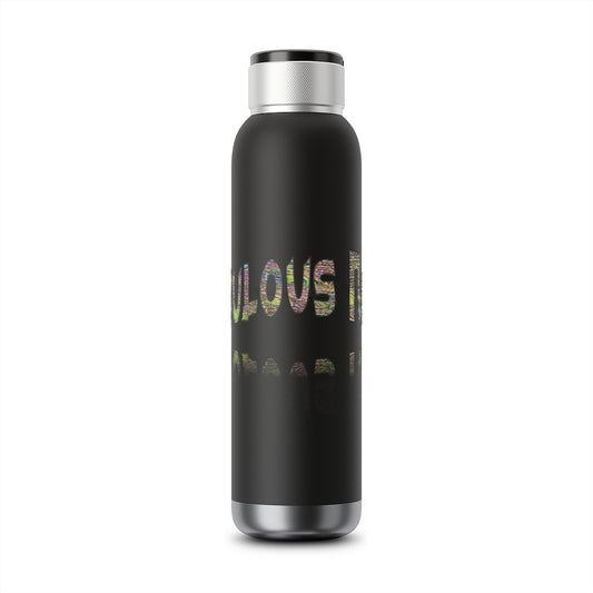 Graphic "Fabulous Nerd" Soundwave Copper Vacuum Audio Bottle 22oz