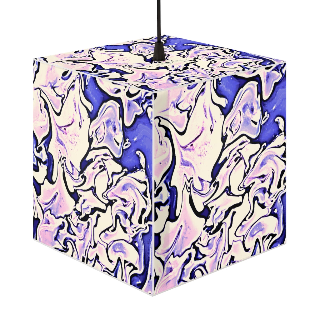 CDEJ Purple Marble Light Cube Lamp