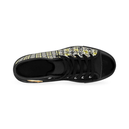 Patchwork Plad Women's High-top Sneakers