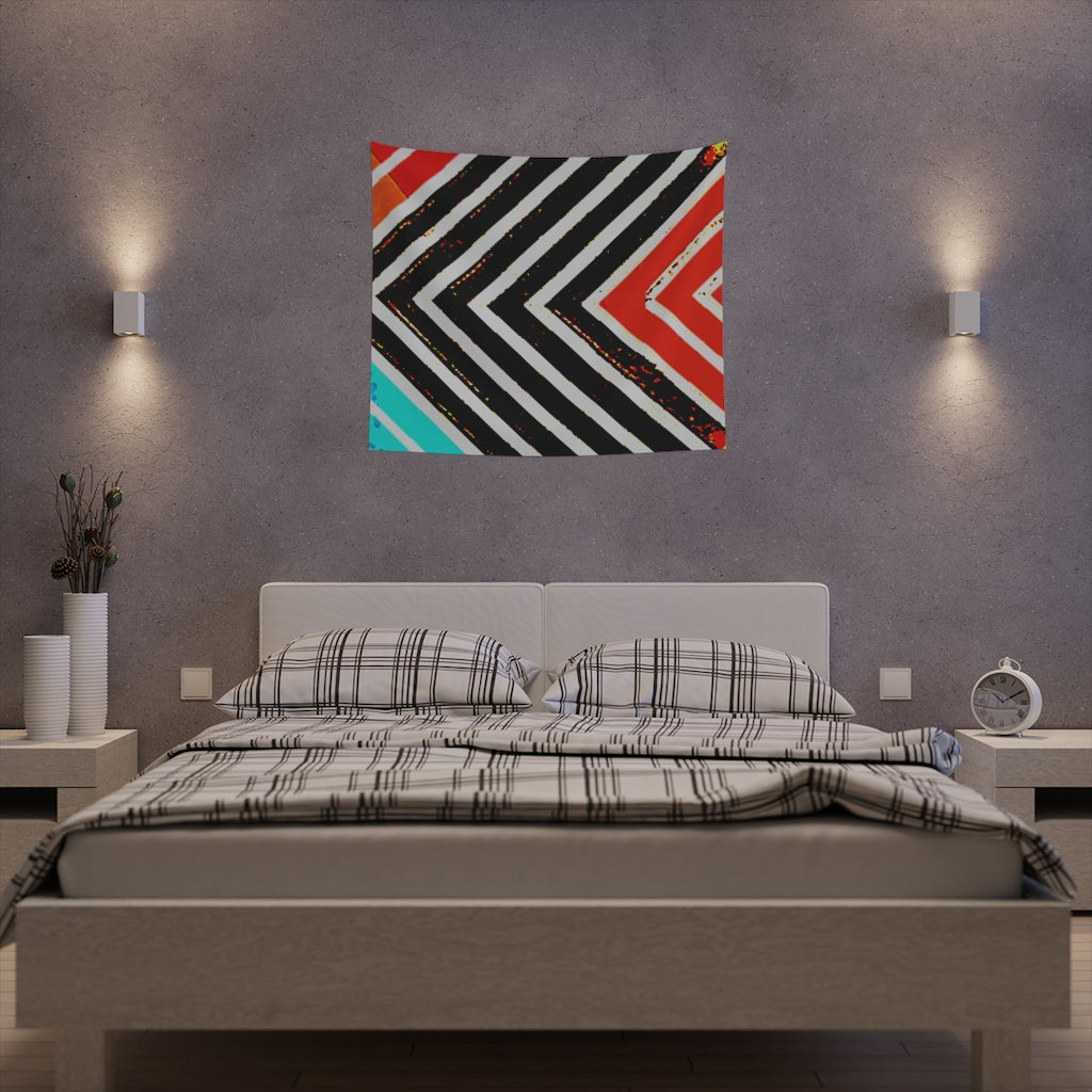 Abstract Stripped Printed Wall Tapestry