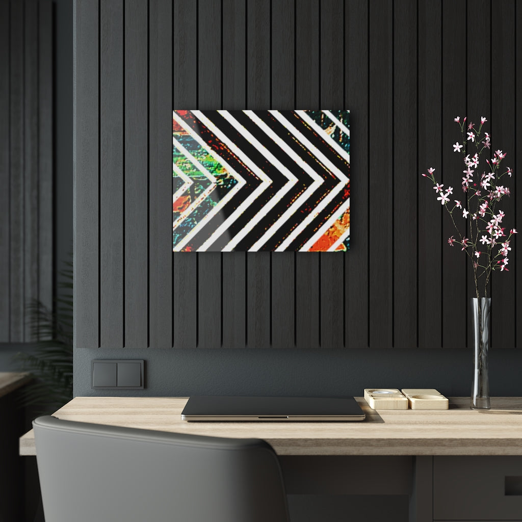 Multi-Colored Striped Acrylic Prints