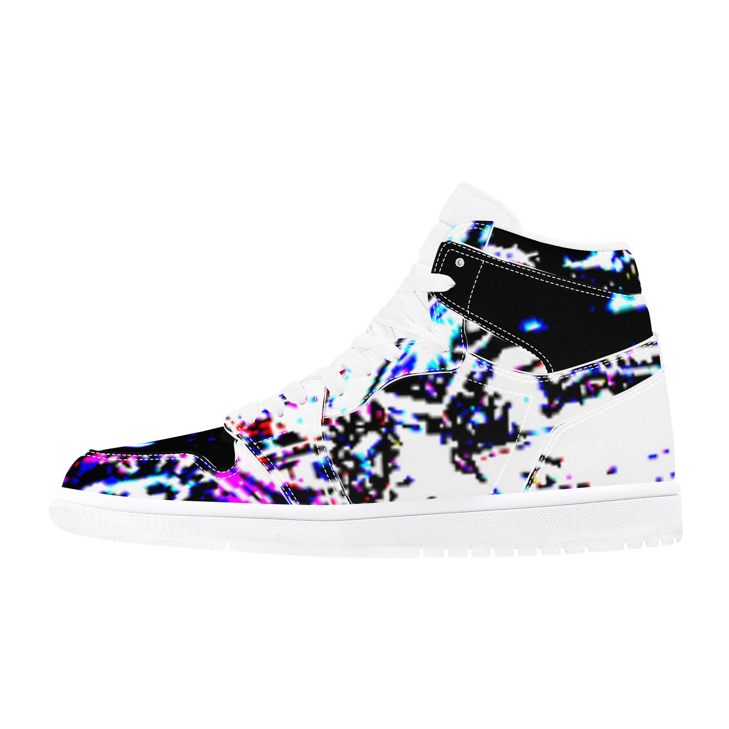 D17 High Top Synthetic Leather Sneaker Faux Baroque