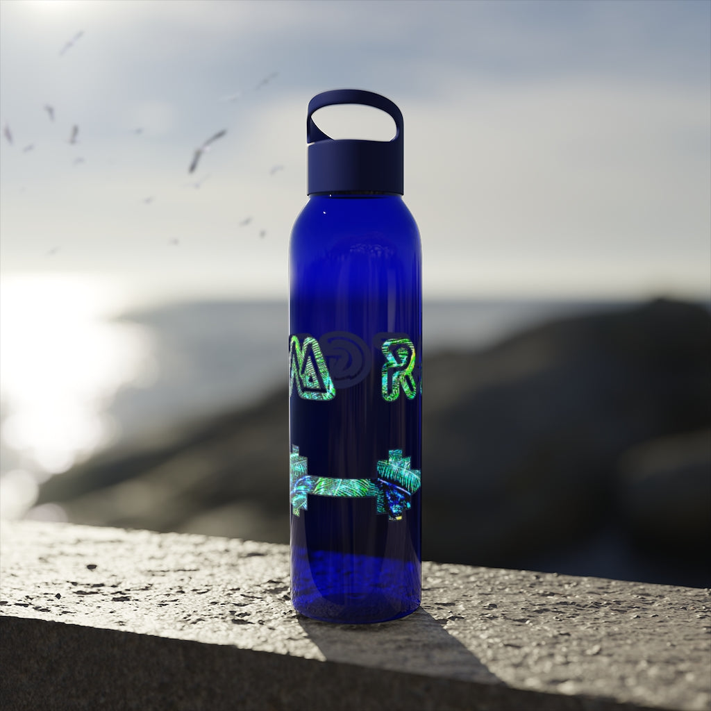 Graphic "Gym Rat" Sky Water Bottle