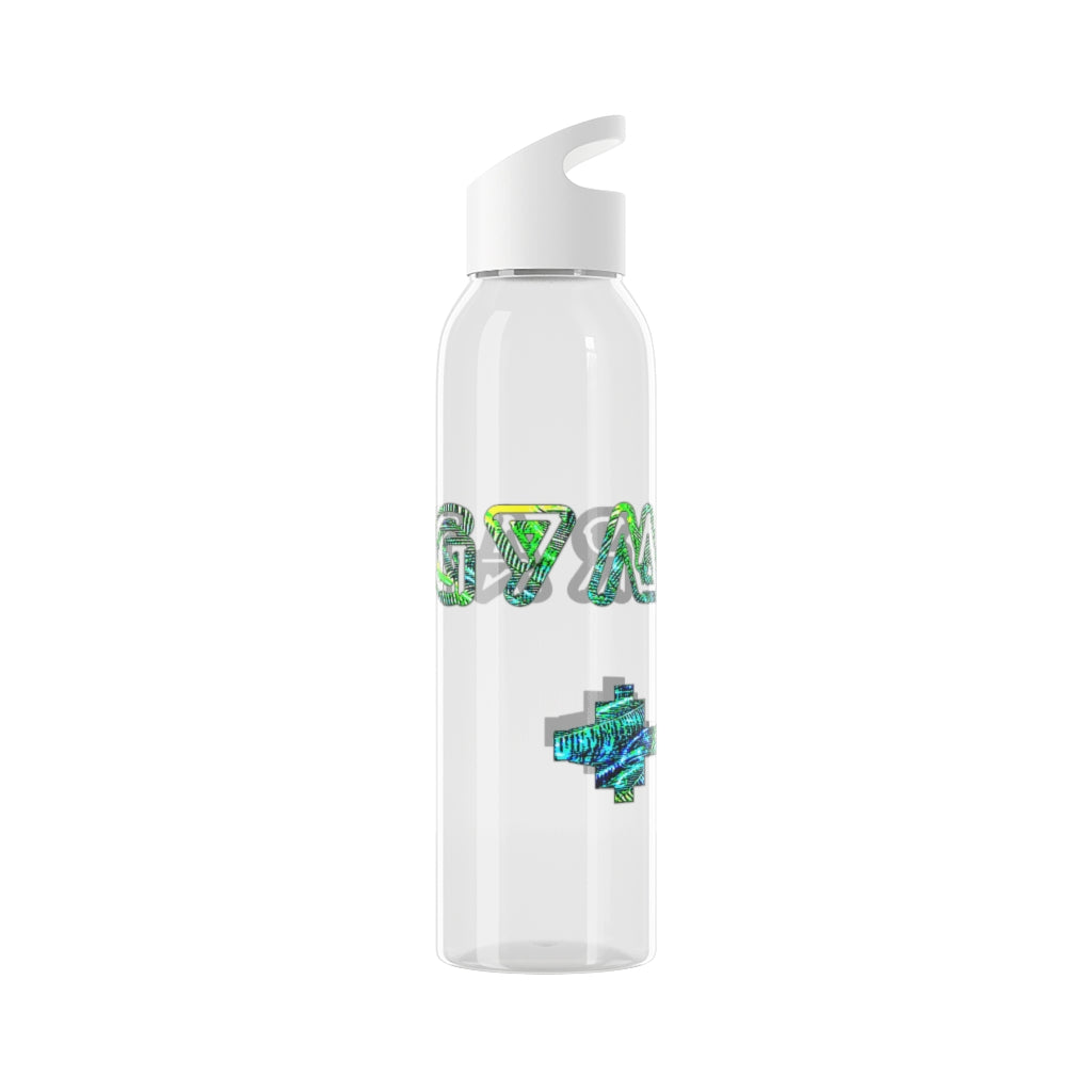 Graphic "Gym Rat" Sky Water Bottle