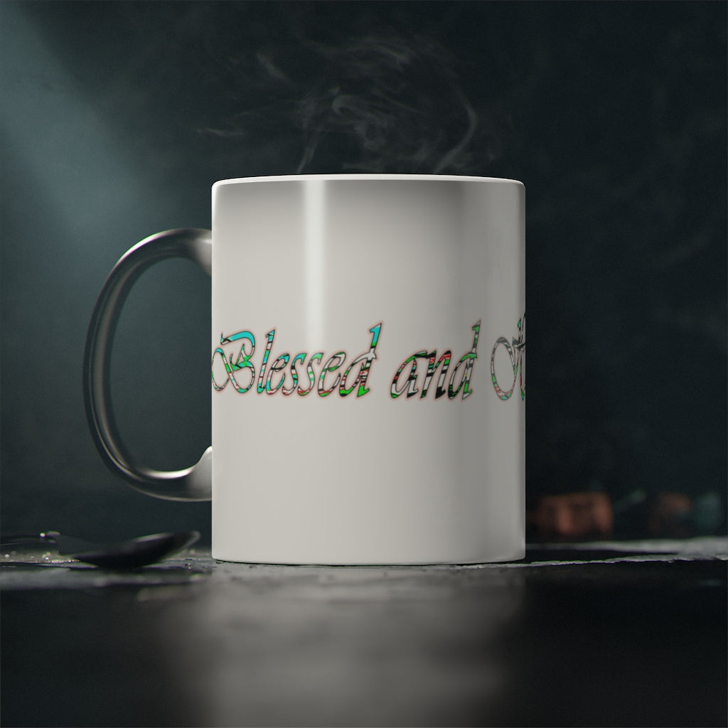 Graphic "Blessed" Magic Mug