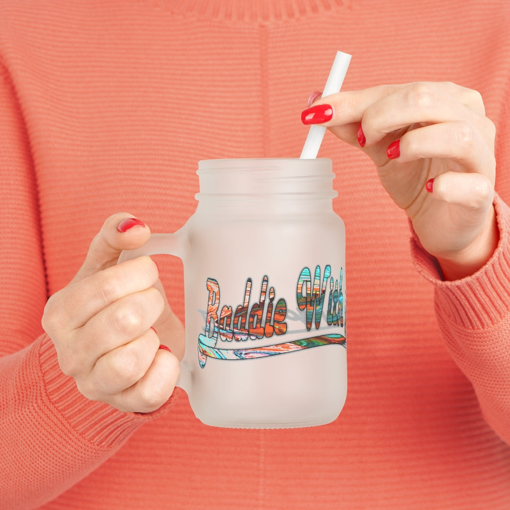 Graphic "Baddie" Mason Jar