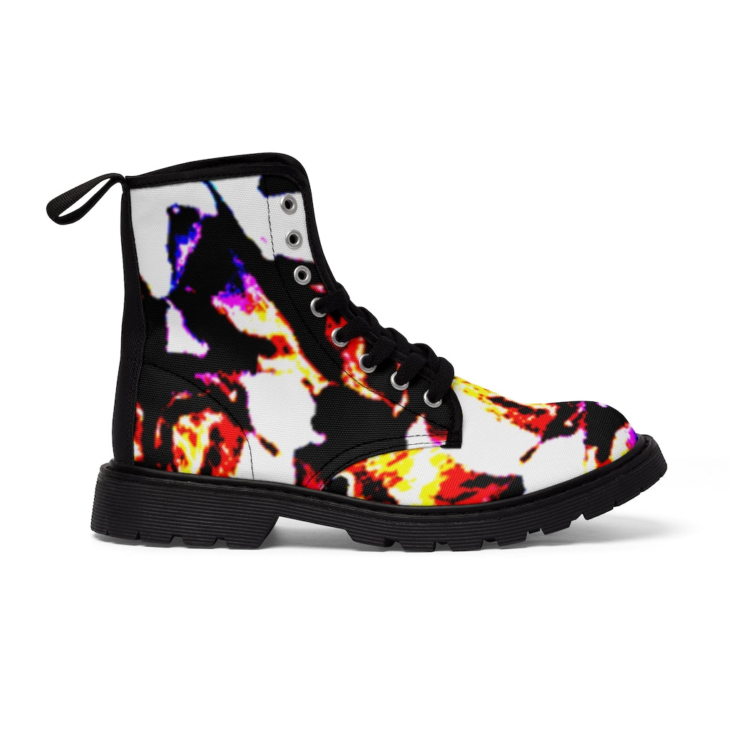 Floral Men's Canvas Boots