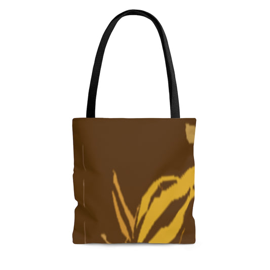 Brown AOP Tote Bag