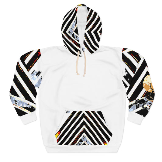 Stripped Branded AOP Unisex Pullover Hoodie