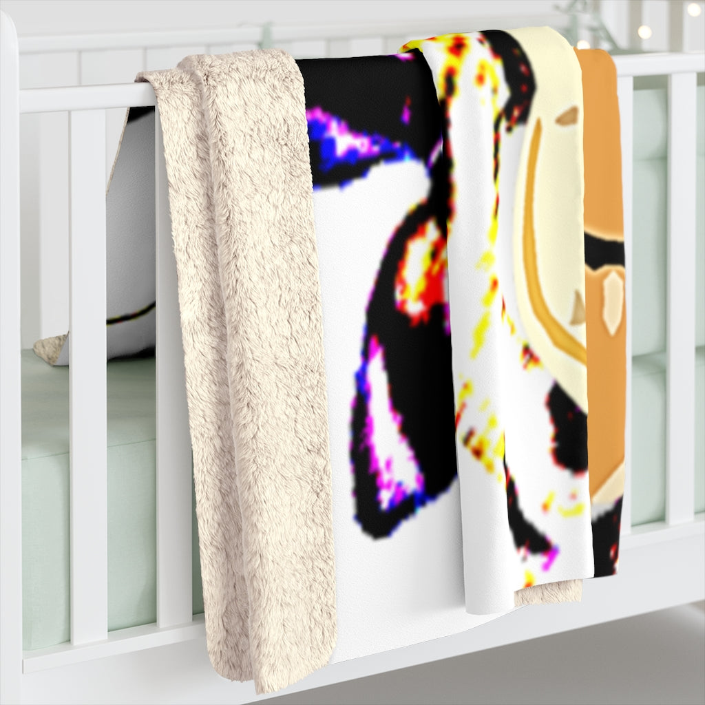 Branded Floral Sherpa Fleece Blanket