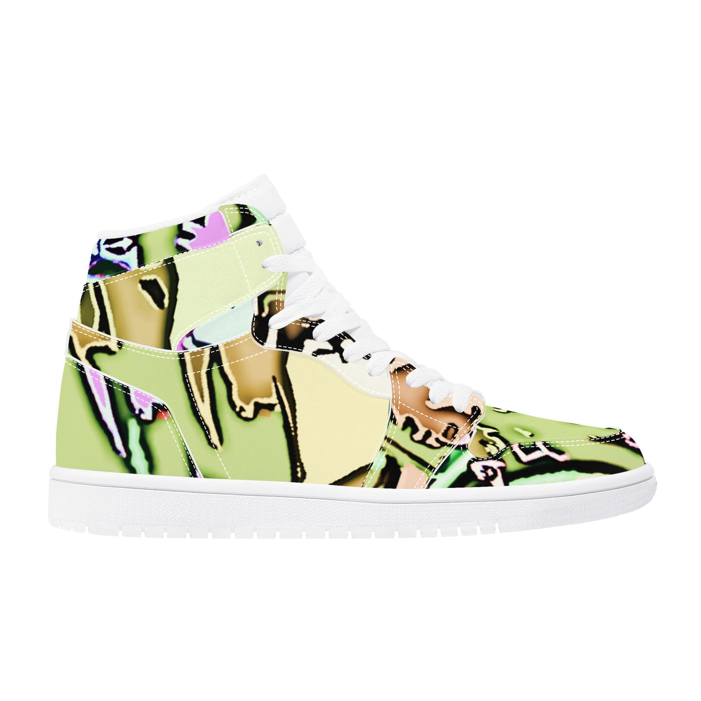 D17 High Top Synthetic Leather Sneaker Afro