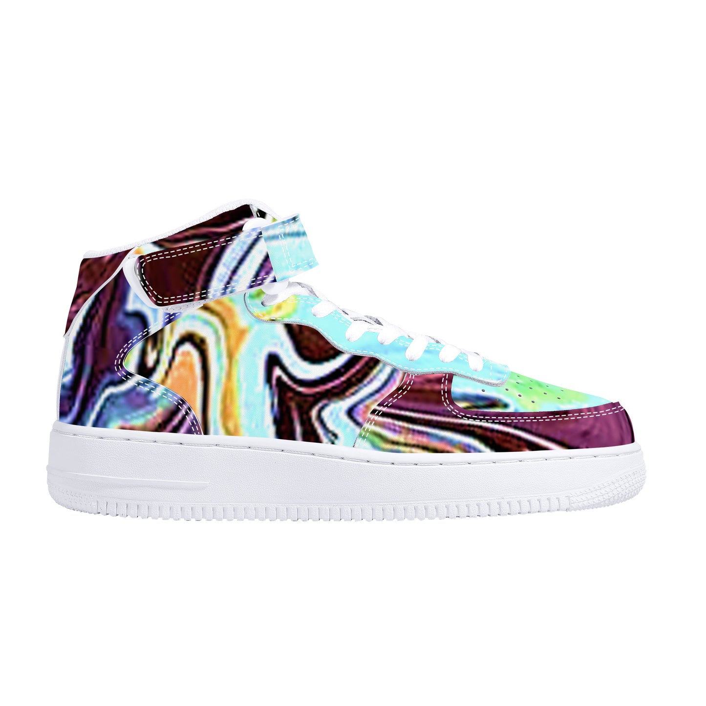 CDEJ Turquoise Marble High Top Unisex Sneaker