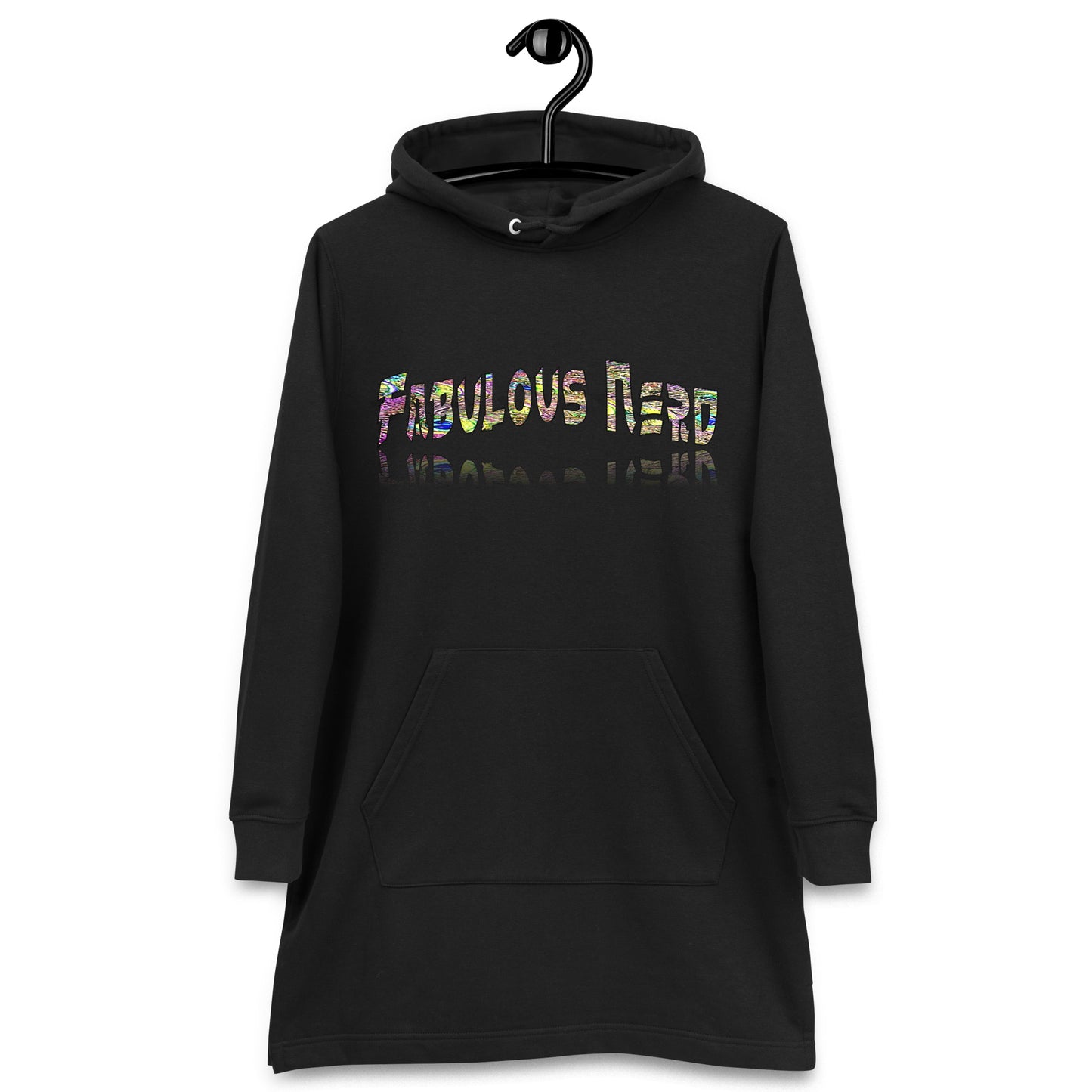 Graphic "Fabulous Nerd" Hoodie dress