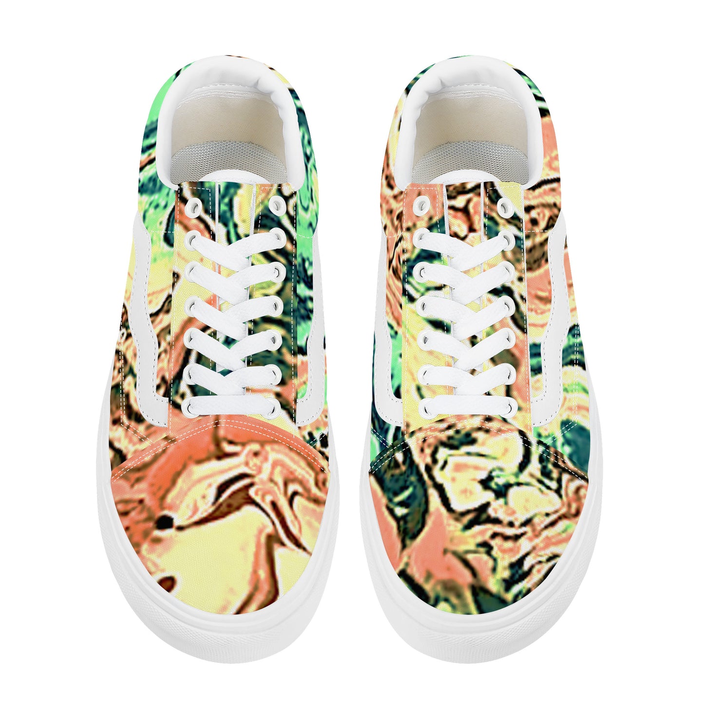 CDEJ Green Marble Low Top Flat Sneaker