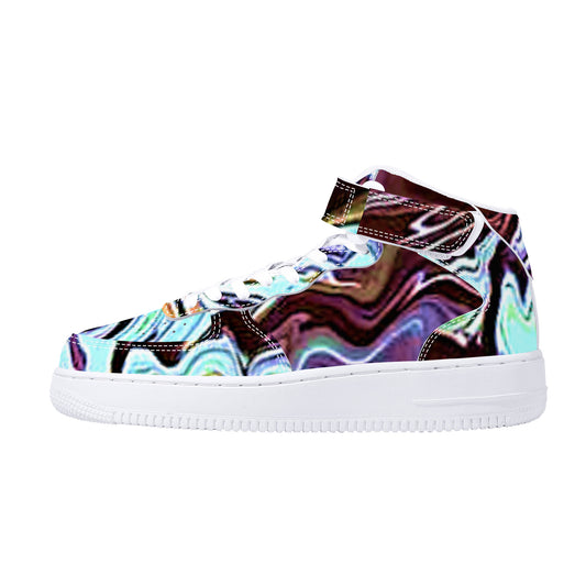 CDEJ Turquoise Marble High Top Unisex Sneaker