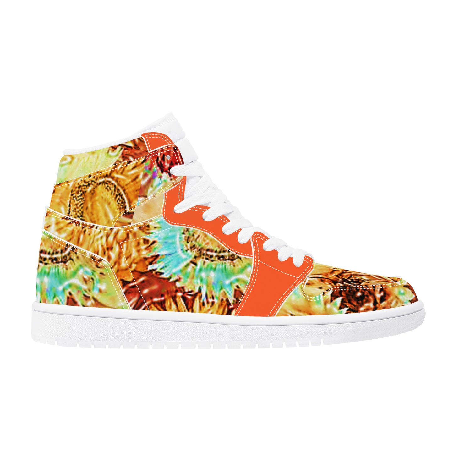 D17 High Top Synthetic Leather Sneaker Floral