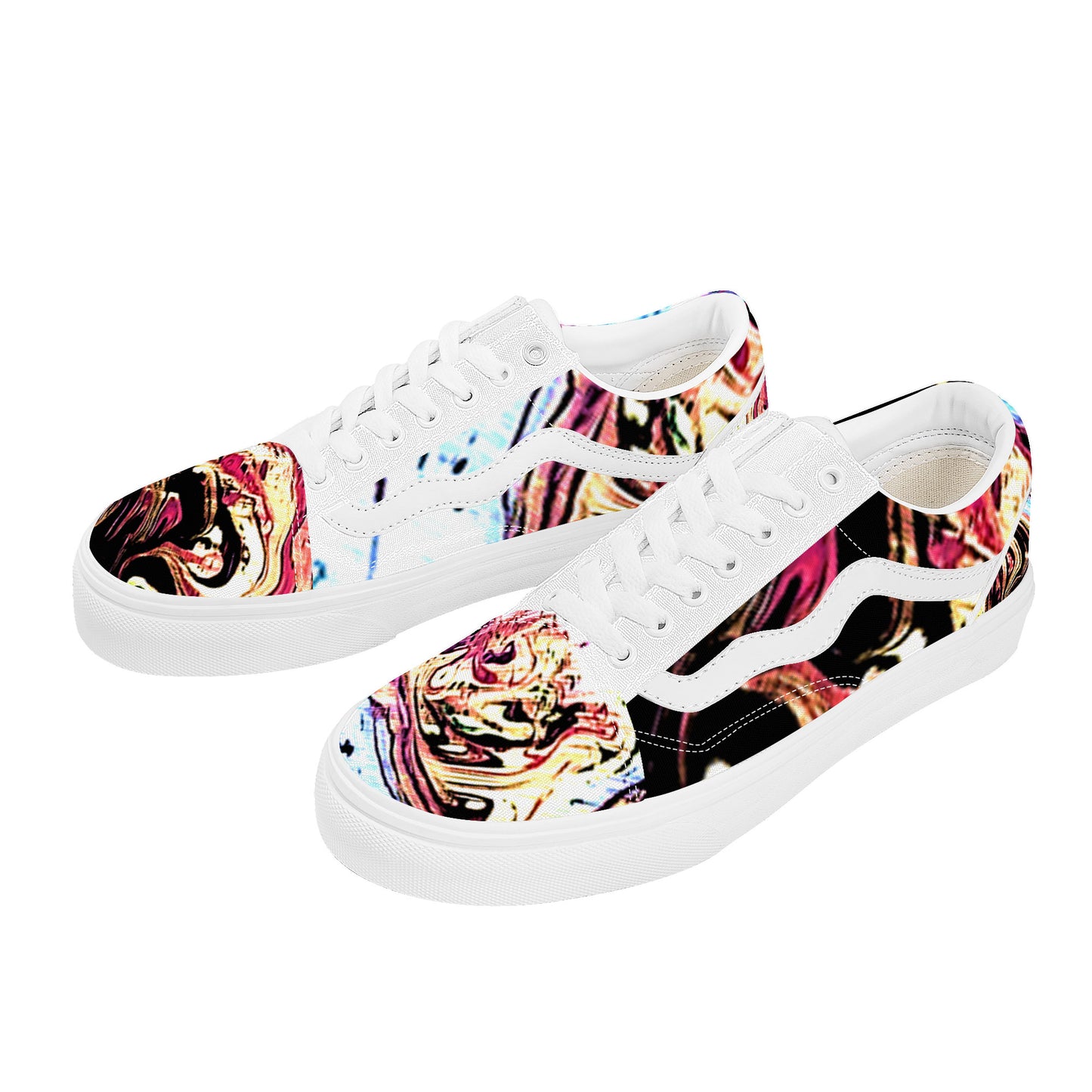 SF_F21 Low Top Flat Sneaker Marble