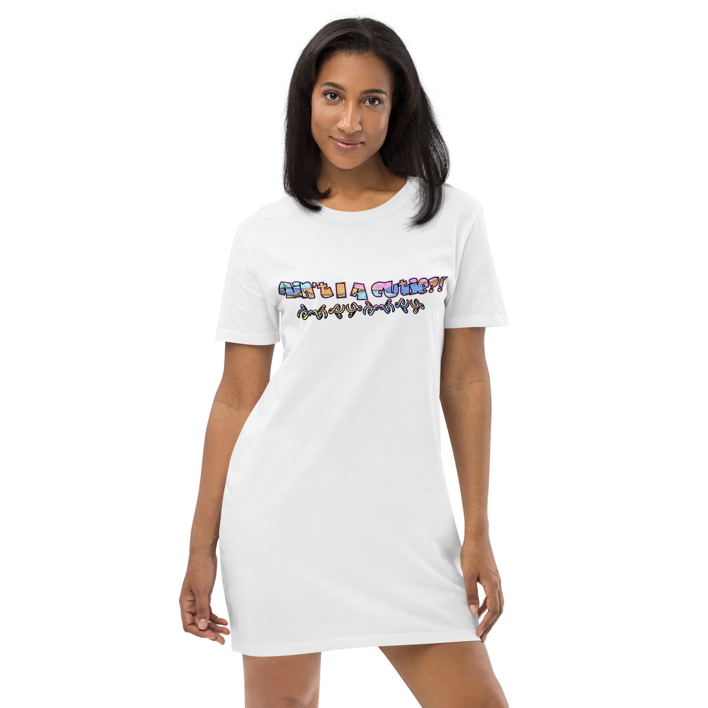 Graphic "Cutie" Organic cotton t-shirt dress